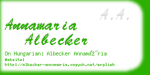 annamaria albecker business card